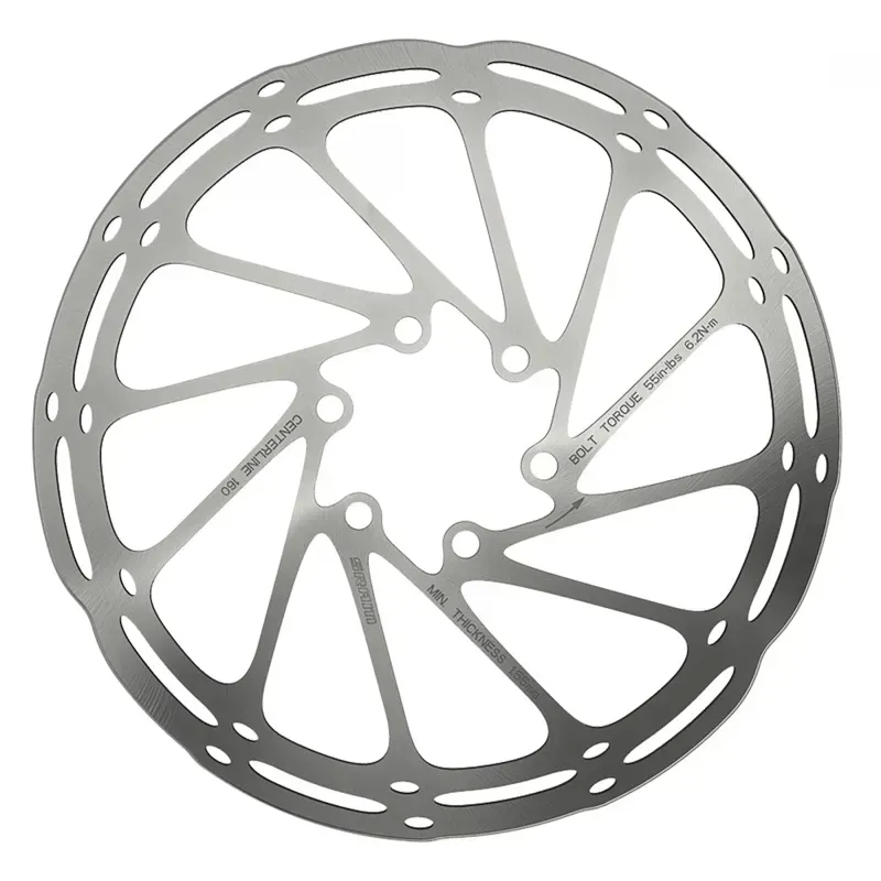 SRAM Rotor Centerline 2 Piece Centerlock Rounded (Includes Internal Tooled Lockring): BLACK