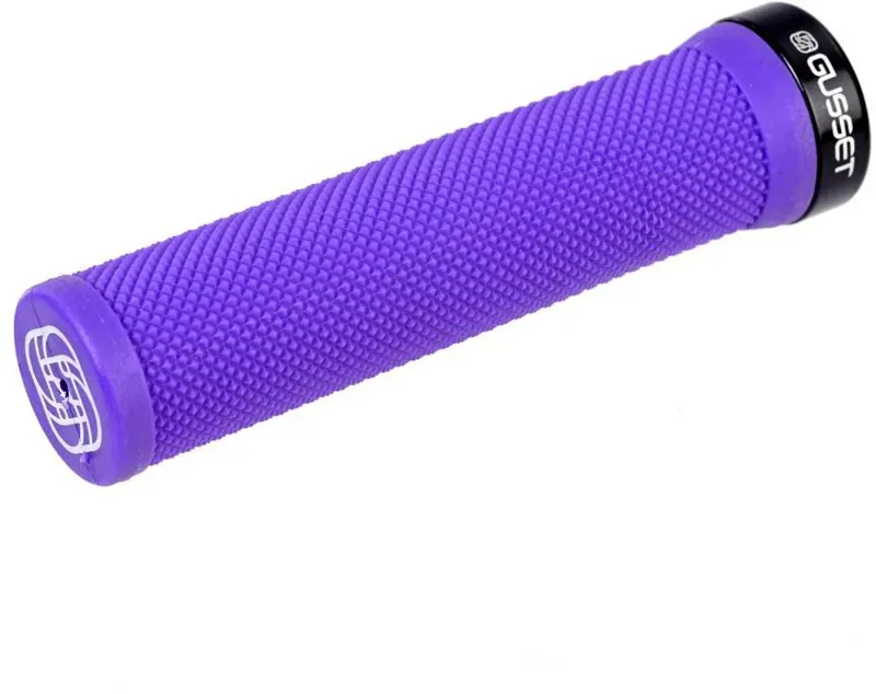 Gusset Components Single File Lock-on Grips in Purple