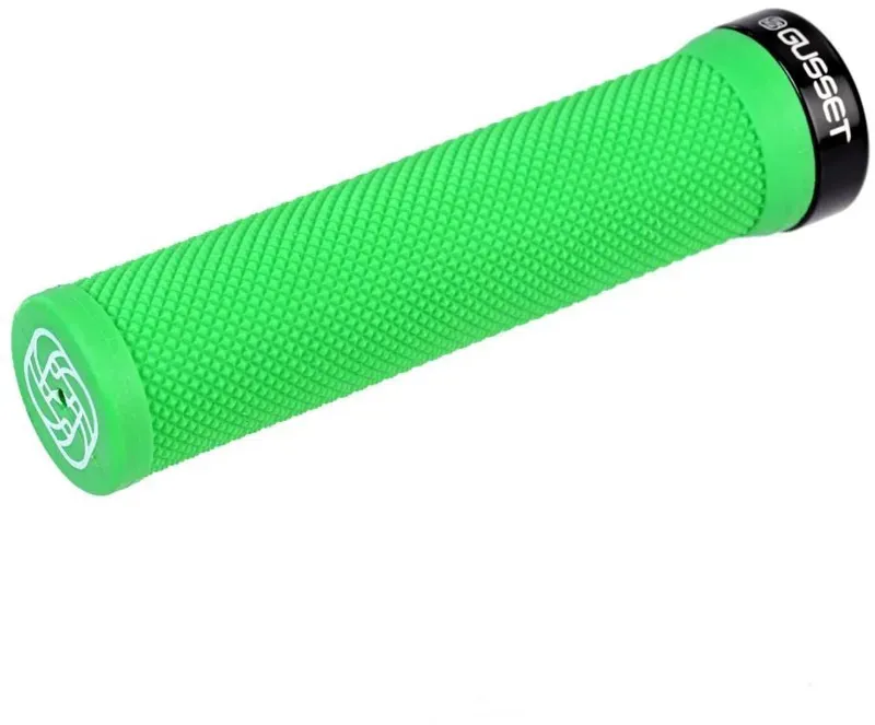 Gusset Components Single File Lock-on Grips in Green