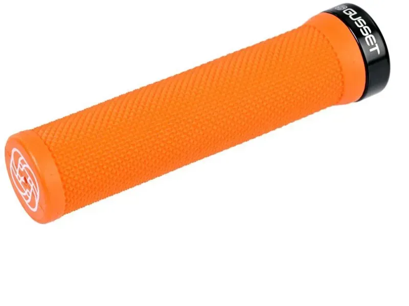 Gusset Components Single File Lock-on Grips in Fluro Orange