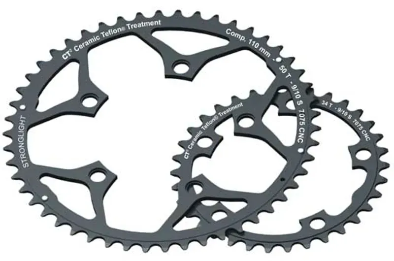 Stronglight 110PCD Type S - 5083 Series 5-Arm Road Black Chainrings 34T- 36