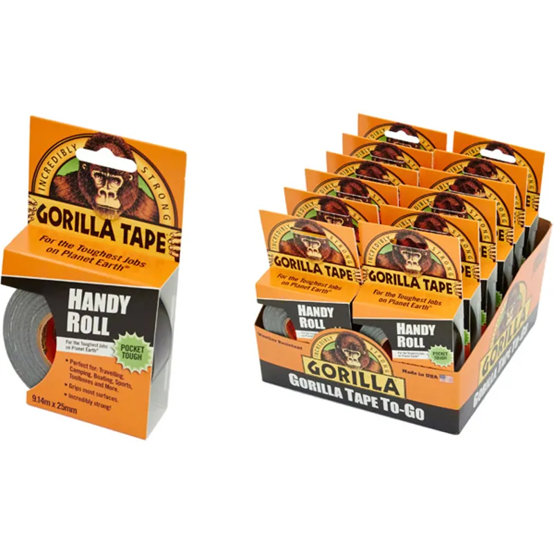 Gorilla Tape Handy Roll Black 25mm x 8 metres