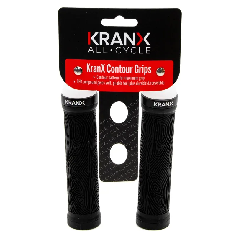 KranX Contour Lock-On Handlebar Grips in Black