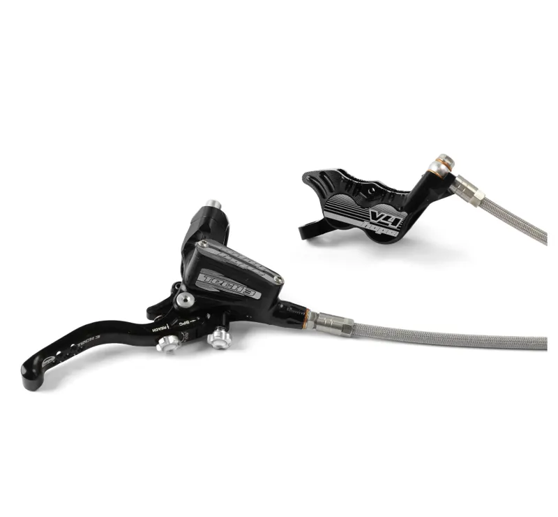 Hope Tech 3 Disc Brake Standard Hose with V4 Calipers in Black